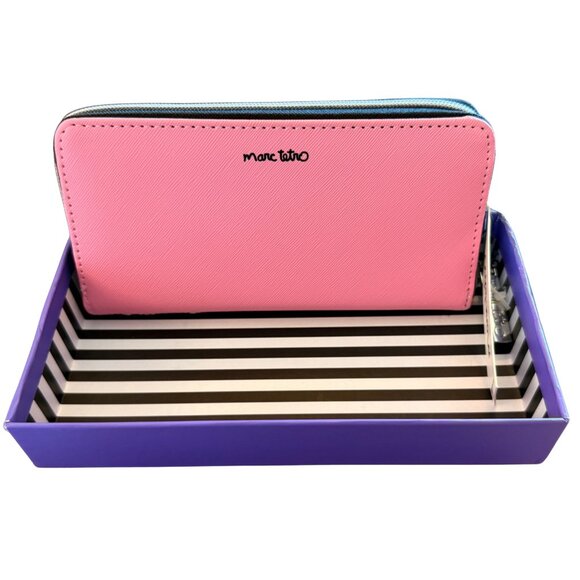 Marc Tetro Large Pink Zip Around Yorkie Yorkshire Terrier Dog Wallet - New - Picture 3 of 5